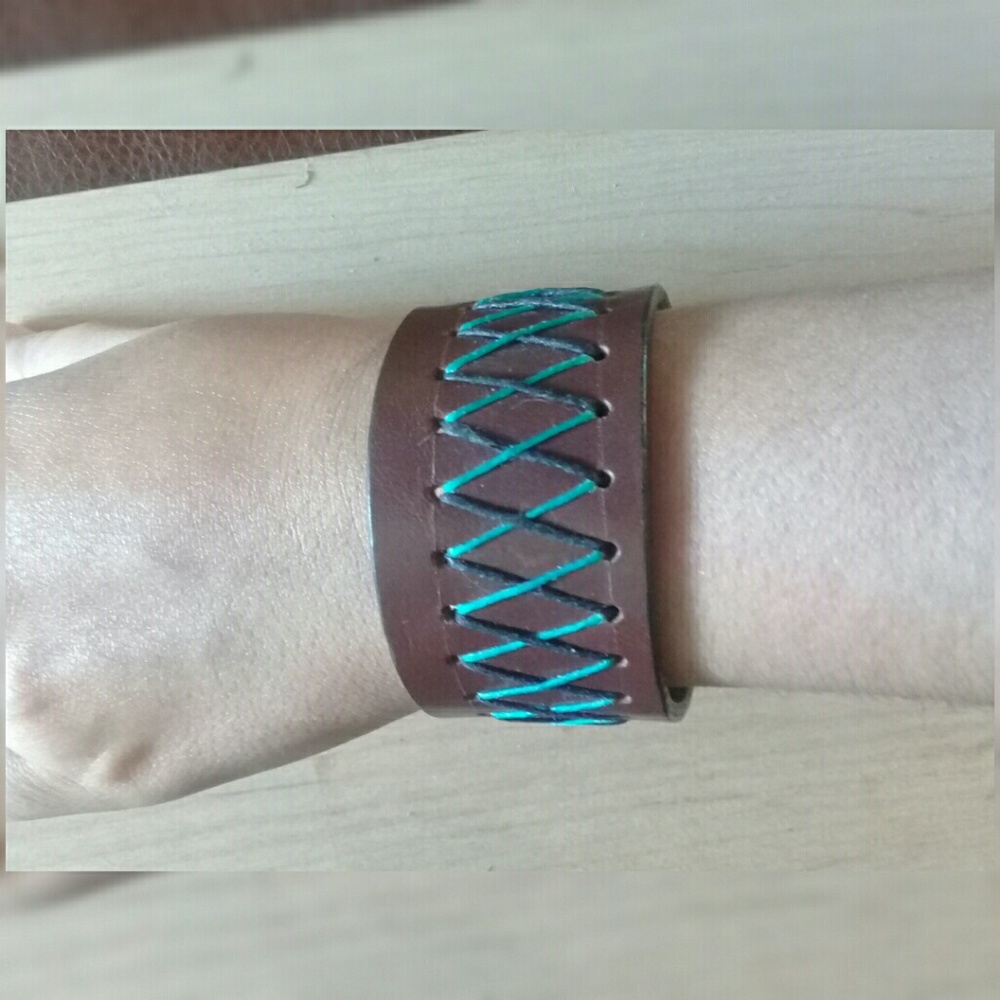 Genuine lether cuff